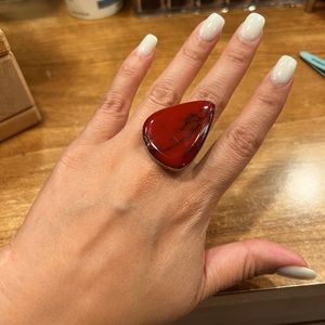 Red Bold Statement Ring